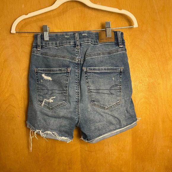 High Waisted Light-Wash American Eagle Shorts - Picture 2 of 3